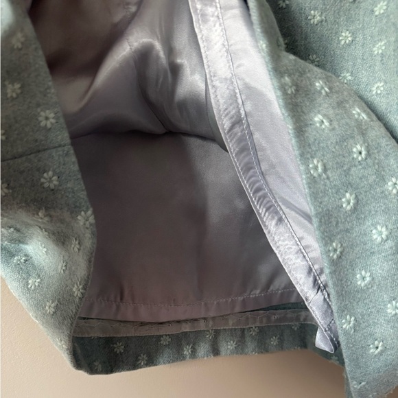 LILLY PULITZER VINTAGE DAISY EMBROIDERED WOOL SKIRT BLUE SIZE 6 - Picture 7 of 8